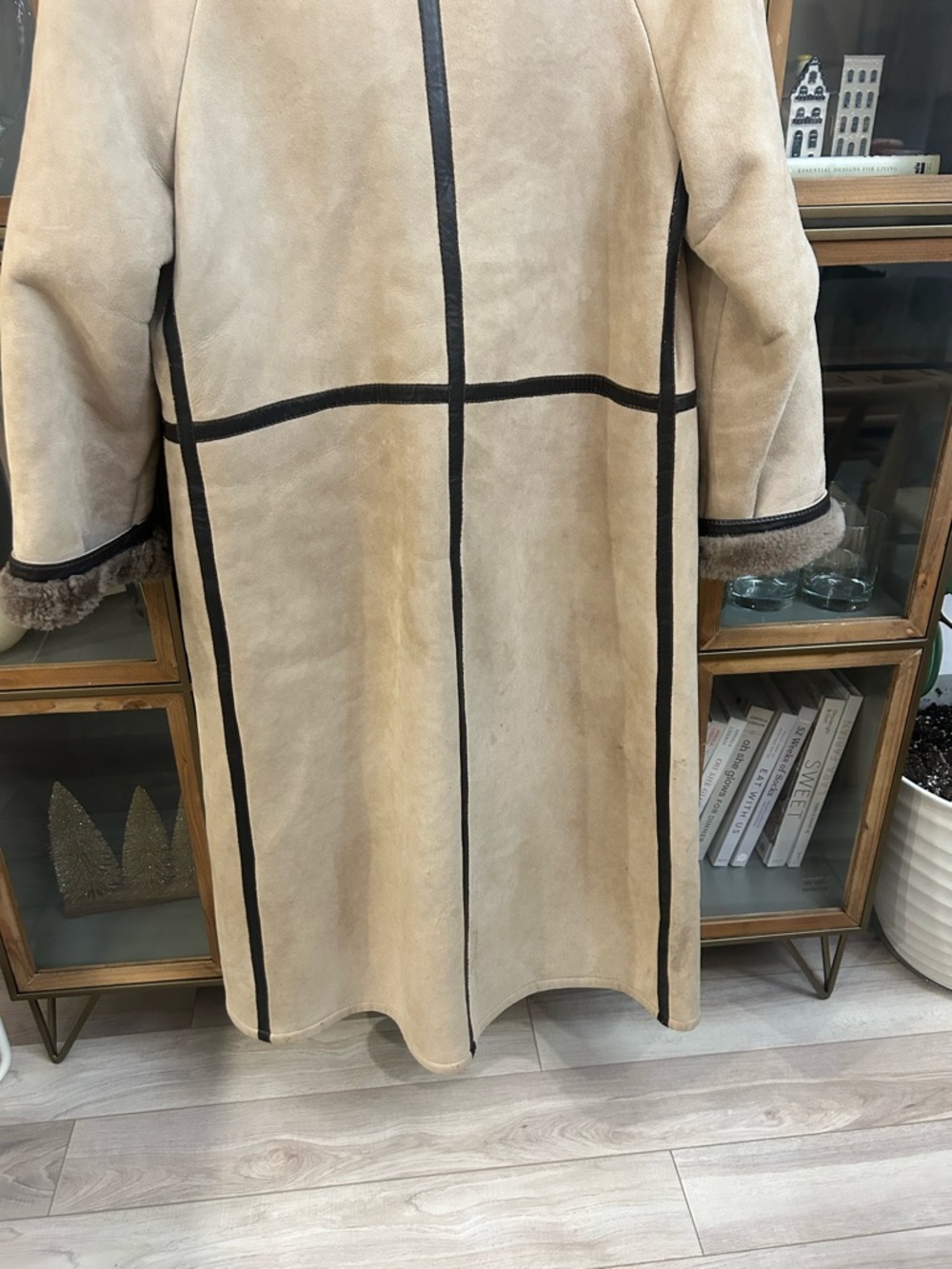 Vintage Genuine Leather Sheepskin Long Coat - Picture 12 of 16